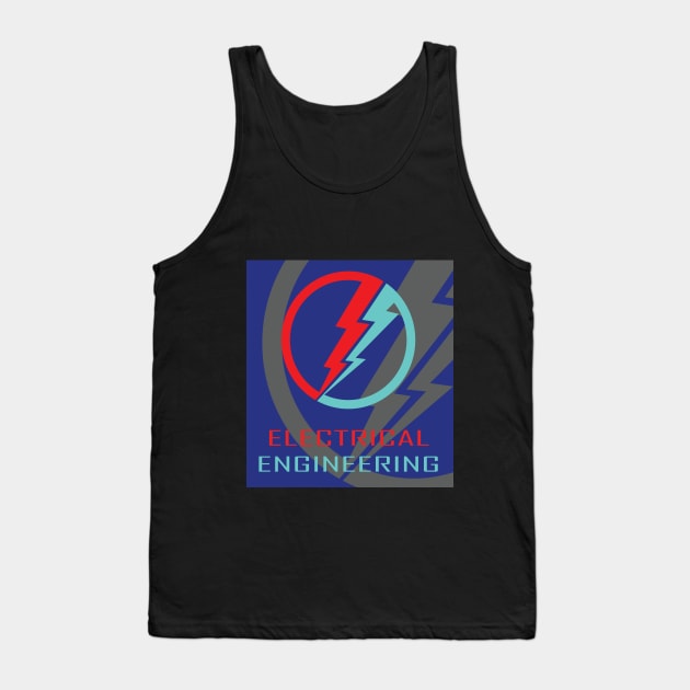 electrical engineering best logo & electric text Tank Top by PrisDesign99
